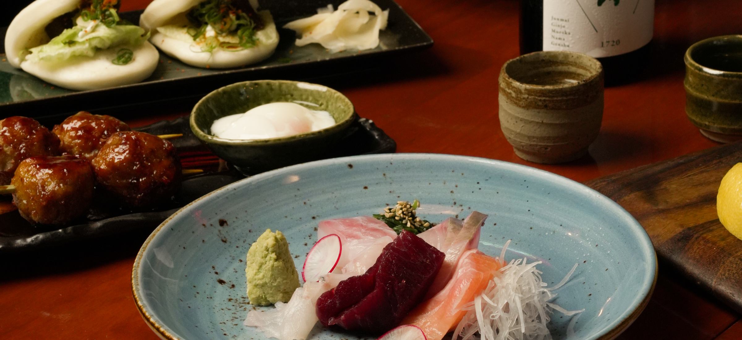 Sashimi platter photographed for a restaurant
